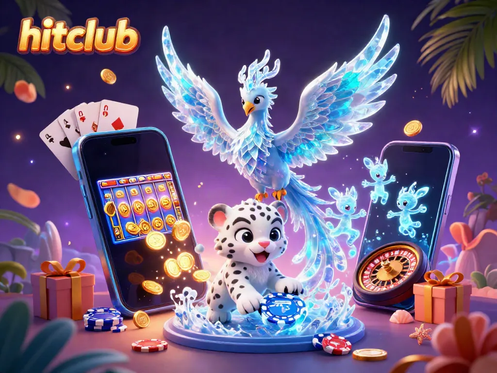 Engaging scene featuring hitclub characters and game elements showcasing lively casino action.