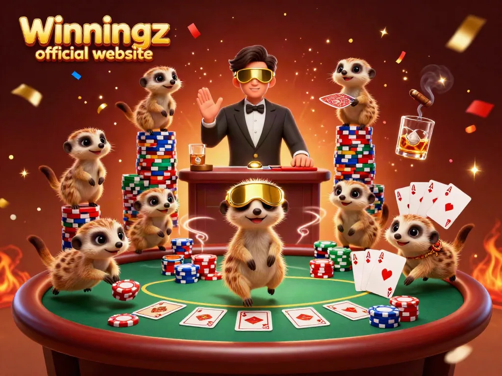 Engage with thrilling casino action on the Winningz official website featuring dynamic meerkat characters.