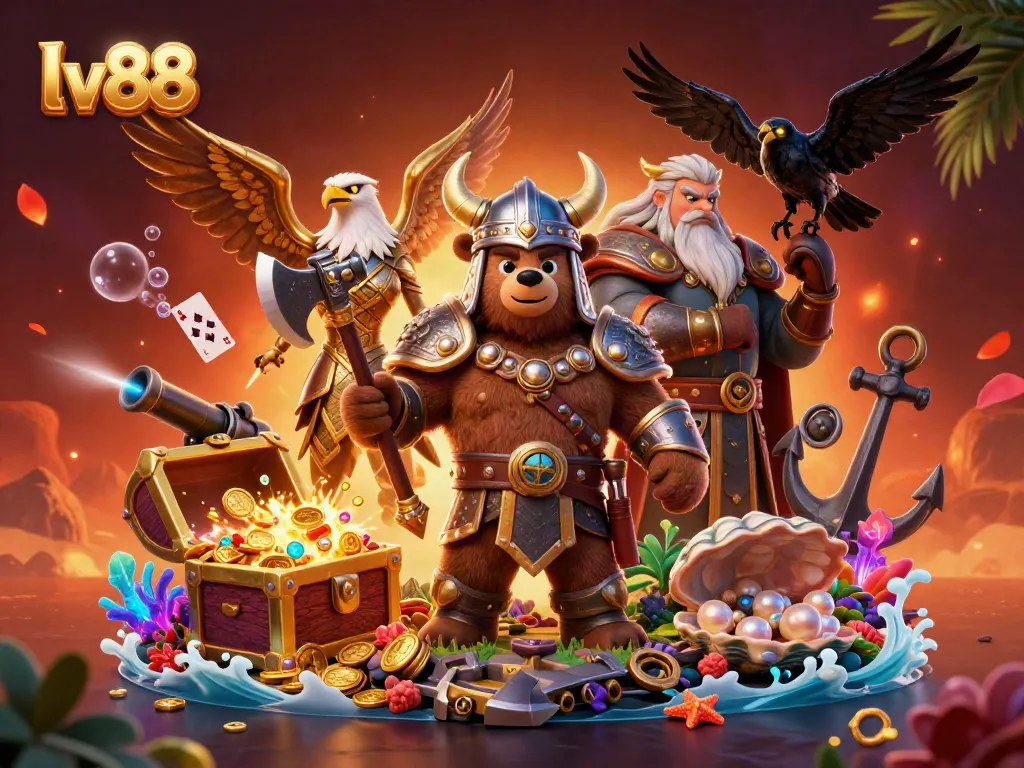 Experience thrilling gameplay at lv88 with vibrant characters and casino elements in a dynamic fantasy scene.
