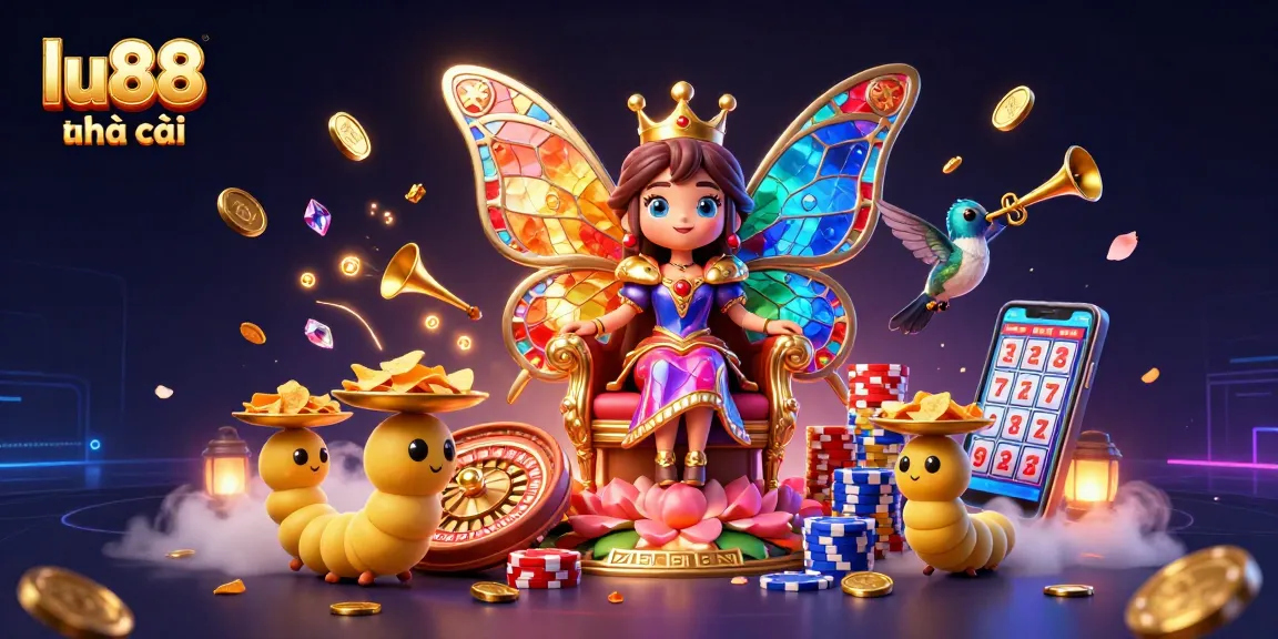 Engaging gameplay at lu88 nhà cái with vibrant characters and casino elements in dynamic 3D illustration.