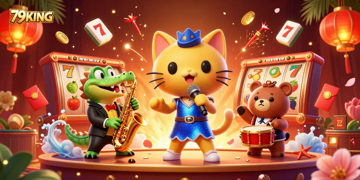 Experience the thrilling energy of 79KING with vibrant characters and casino elements in a captivating scene.