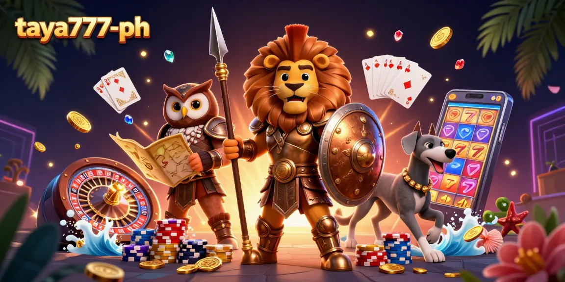 Engage with taya777-ph as the Spartan lion takes center stage in a vibrant casino adventure.
