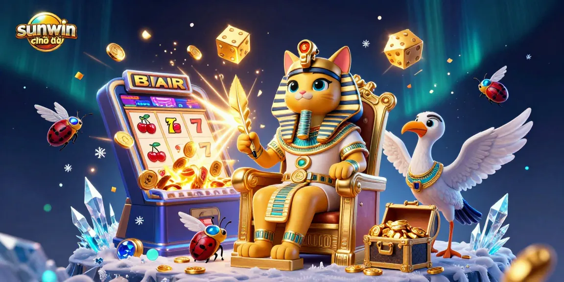 Experience the excitement of sunwin chính thức with a vibrant interactive casino scene showcasing jackpot wins and game thrills.
